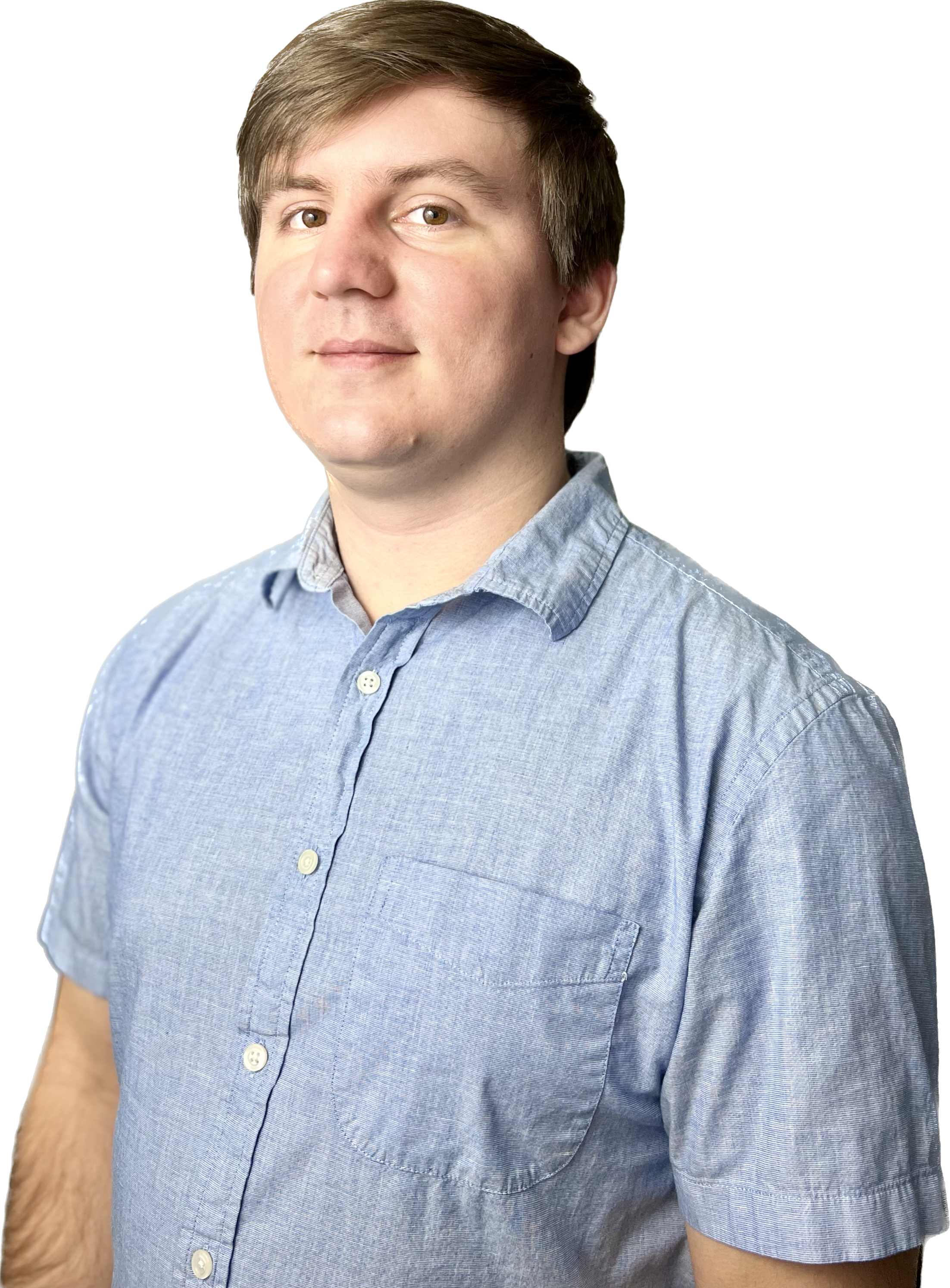 Headshot of Will Brown in a button-down shirt.